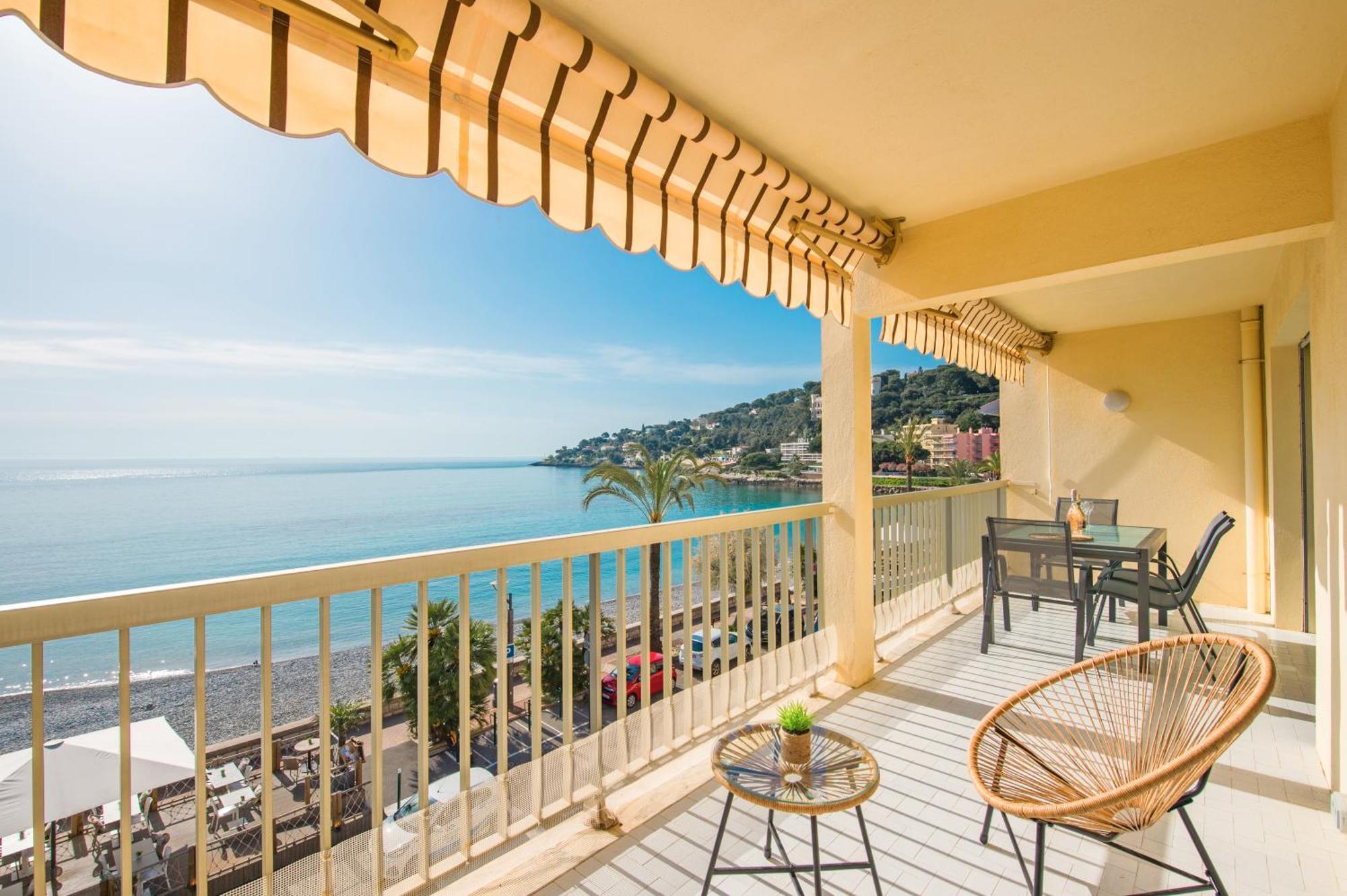 Roquebrune Plage - Terrace Splendid Sea View - BW Bagian luar foto